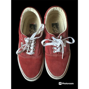 Men's Vans Sneakers Red Shoes Size 9